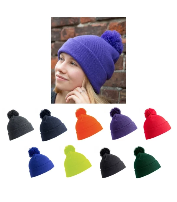 RC028 Result Winter Essentials Pom Pom Beanie